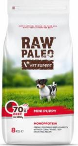 Raw Paleo PUPPY MINI BEEF Sucha Karma z Wołowiną Dla Szczeniąt Ras Małych 8 kg 1