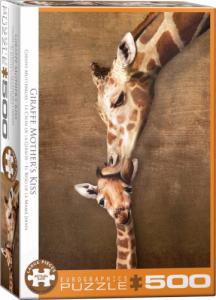 Eurographics PUZZLE 500 GIRAFFE MOTHER'S KISS 6500-0301 1