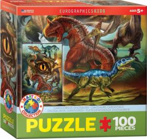 Eurographics Puzzle 100 Smartkids Carnivorous Dinosaurs 6100-0359 - 1