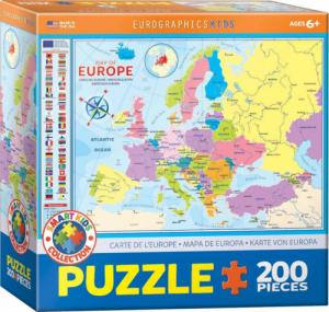Eurographics Puzzle 200 Smartkids Map of Europa 6200-5374 - 1