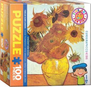 Eurographics Puzzle 100 Smartkids Twelve Sunflowers by Van 6100-3688 - 1