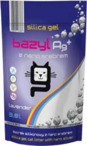 Żwirek dla kota Celpap Bazyl Ag+ Silica gel Lawenda 3,8l 1