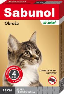 SABUNOL Sabunol Obroża przeciw pchłom dla kota szara 35cm 1