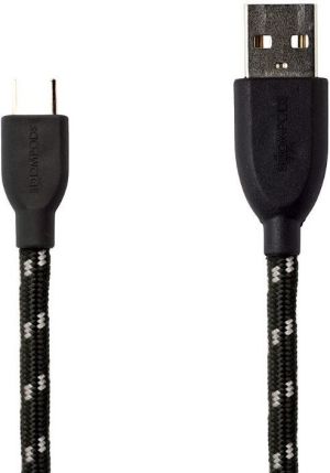 Kabel USB Boompods Retro C USB-C/USB-A, 1m, Czarny (C2USB-BLK) 1