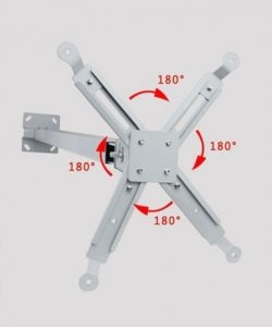 Uchwyt do projektorów Massa Uchwyt / Wieszak Na Projektor - Sufitowy / 12-65cm / Stal 7