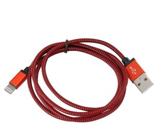 Kabel USB Platinet USB A -> Lightning (M/M) Czerwony 2m (PUCFBIP2R) 1