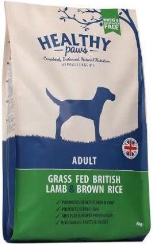 Healthy Paws Jagnięcina & Brązowy ryż dla psów dorosłych 6 kg 1