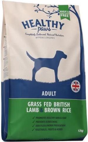 Healthy Paws Jagnięcina & Brązowy ryż dla psów dorosłych 12 kg 1