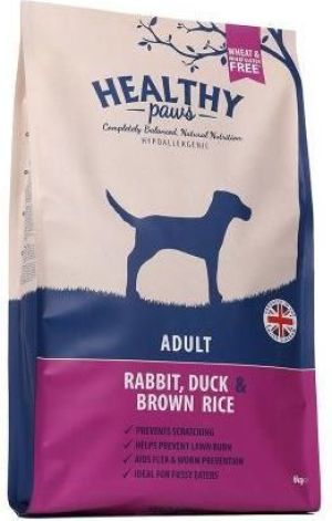 Healthy Paws Królik Kaczka Brązowy ryż dla psów dorosłych 6 kg 1