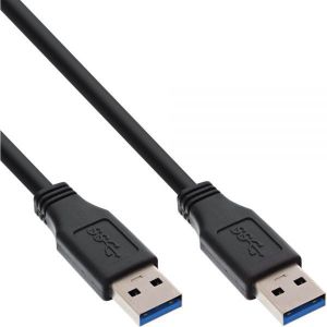 Kabel USB InLine USB-A - USB-A 1 m Czarny (35210) 1