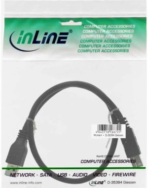 Kabel USB InLine USB-A - USB-B 0.5 m Czarny (35305) 2