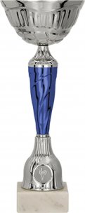 Puchar metalowy srebrno-niebieski 1