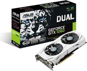 Karta graficzna Asus GeForce GTX1060 6GB Dual 6GB GDDR5 (192 Bit) DVI, 2xHDMI, 2xDP, BOX (90YV09X4-M0NA00) DUAL-GTX1060-6G 1