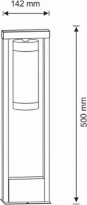 Polux Lampa ogrodowa SPECTRA słupek 50cm czarna E27 312341 4