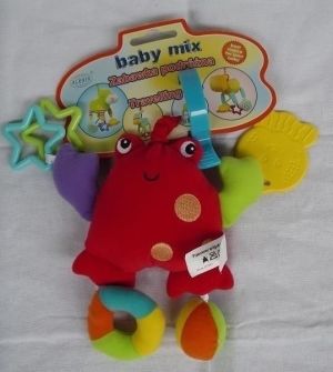Baby Mix Zabawka podróżna przyjaciel krab (AX0634) 1