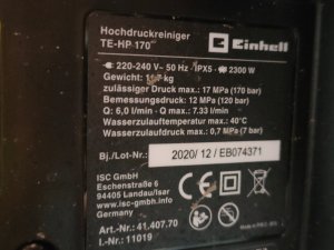 Myjka ciśnieniowa Einhell Einhell High-pressure cleaner TE-HP 170 (red / black, 2,300 watts, 170 bar) 6