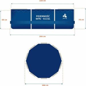 JiLong Basen ogrodowy stelażowy 366x76 cm Zestaw 12w1 6
