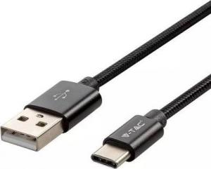 Kabel USB V-TAC USB-A - USB-C 1 m Czarny (8491) 1