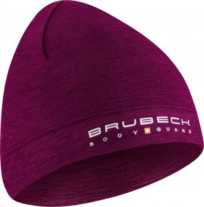 Brubeck HM10180 Czapka wełniana dwuwarstwowa unisex EXTREME WOOL śliwkowy S/M 2