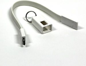 Adapter USB LAMA PLUS USB kabel (2.0), USB A M - microUSB (M), 0.2m, biały, breloczek na klucze () - KUAMXJS02T01 4