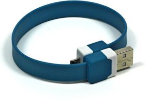 Kabel USB microUSB 0.25m Niebieski 1