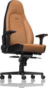 Fotel Noblechairs ICON z prawdziwej skóry - koniak/czarny (GAGC-091) 4