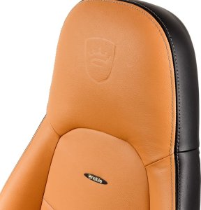 Fotel Noblechairs ICON z prawdziwej skóry - koniak/czarny (GAGC-091) 5