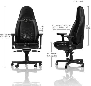 Fotel Noblechairs ICON z prawdziwej skóry - czarny (GAGC-090) 3