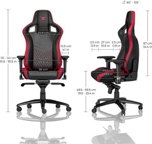 Fotel Noblechairs EPIC - mousesports Edition - czarny/czerwony (GAGC-127) 3