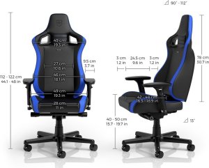 Fotel Noblechairs EPIC Compact - czarny/karbon/niebieski (GAGC-240) 2