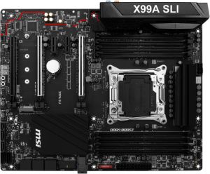 Płyta główna MSI X99A SLI, X99, QuadDDR4-2133, SATA3, SATAe, M.2, ATX 2