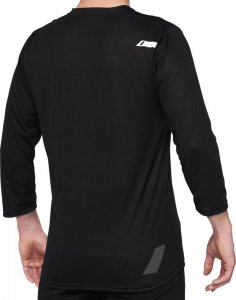 100% Koszulka męska 100% AIRMATIC 3/4 Sleeve black red roz. L (NEW 2022) 2