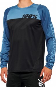 100% Koszulka męska 100% R-CORE Jersey długi rękaw black white roz. L (NEW 2022) 3