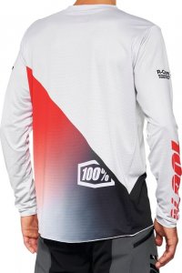 100% Koszulka męska 100% R-CORE X Jersey długi rękaw grey racer red roz. M (NEW 2022) 6