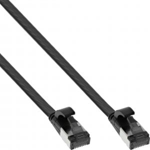 InLine InLine® Flat patch cable, U/FTP, Cat.8.1, TPE halogen free, black, 0,25m 1