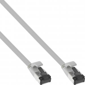 InLine InLine® Flat patch cable, U/FTP, Cat.8.1, TPE halogen free, grey, 0,25m 1