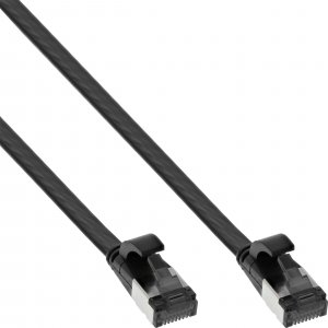 InLine InLine® Flat patch cable, U/FTP, Cat.8.1, TPE halogen free, black, 7,5m 1