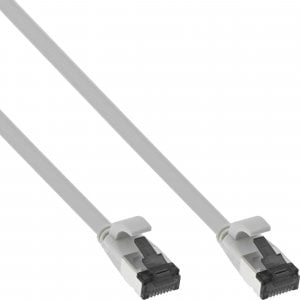 InLine InLine® Flat patch cable, U/FTP, Cat.8.1, TPE halogen free, grey, 2m 1