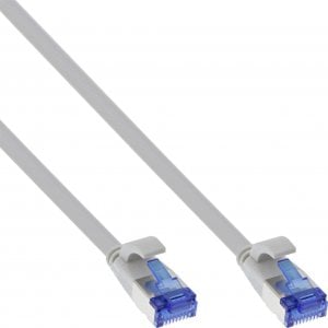 InLine InLine® Flat patch cable, U/FTP, Cat.6A, TPE halogen free, grey, 0,25m 1