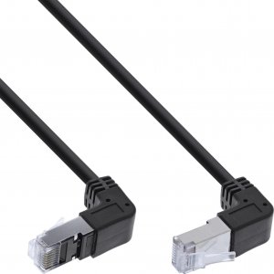 InLine InLine® Patch cable up/down angled, S/FTP (PiMf), Cat.6, 250MHz, PVC, copper, black, 2.36m 1