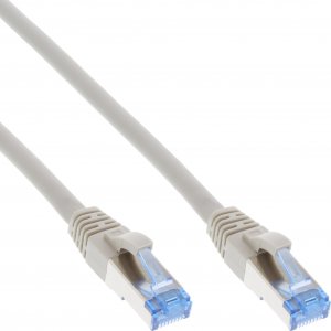 InLine 100pcs. Bulk-Pack InLine® Patch Cable S/FTP PiMF Cat.6A halogen free 500MHz grey 0.5m 1