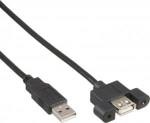 Kabel USB InLine USB-A - USB-A 0.6 m Czarny (B-33440E) 1