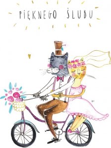 HENRY Karnet B6 Ślub koty na rowerze 1