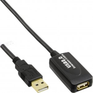 Kabel USB InLine USB-A - USB-A 7.5 m Czarny (34607I) 1