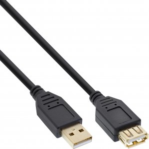 Kabel USB InLine USB-A - USB-A 1.5 m Czarny (34615S) 1