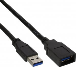Kabel USB InLine USB-A - USB-A 2 m Czarny (B-35620) 1