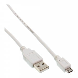 Kabel USB InLine USB-A - micro-B 1.8 m Biały (31718W) 1