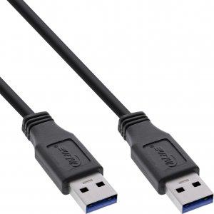Kabel USB InLine USB-A - USB-A 1.5 m Czarny (35215) 1