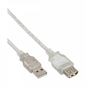 Kabel USB InLine USB-A - USB-A 1.8 m Biały (34617) 1