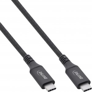 Kabel USB InLine USB-C - USB-C 0.5 m Czarny (35906A) 1